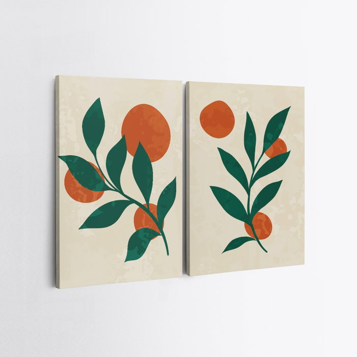 Wallity Conjunto de 2 Cuadros Decorativos de Lienzo Multicolor 50 x 70 cm Wallity Conjunto de 2 Cuadros Decorativos de Lienzo Multicolor 50 x 70 cm